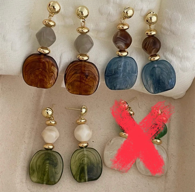 Faux Stone Earrings (FW)