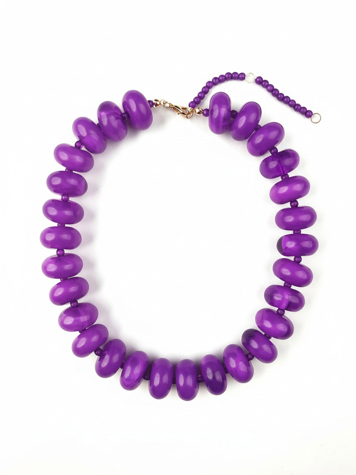 Purple Chunky Bead Necklace