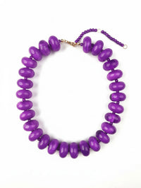 Purple Chunky Bead Necklace