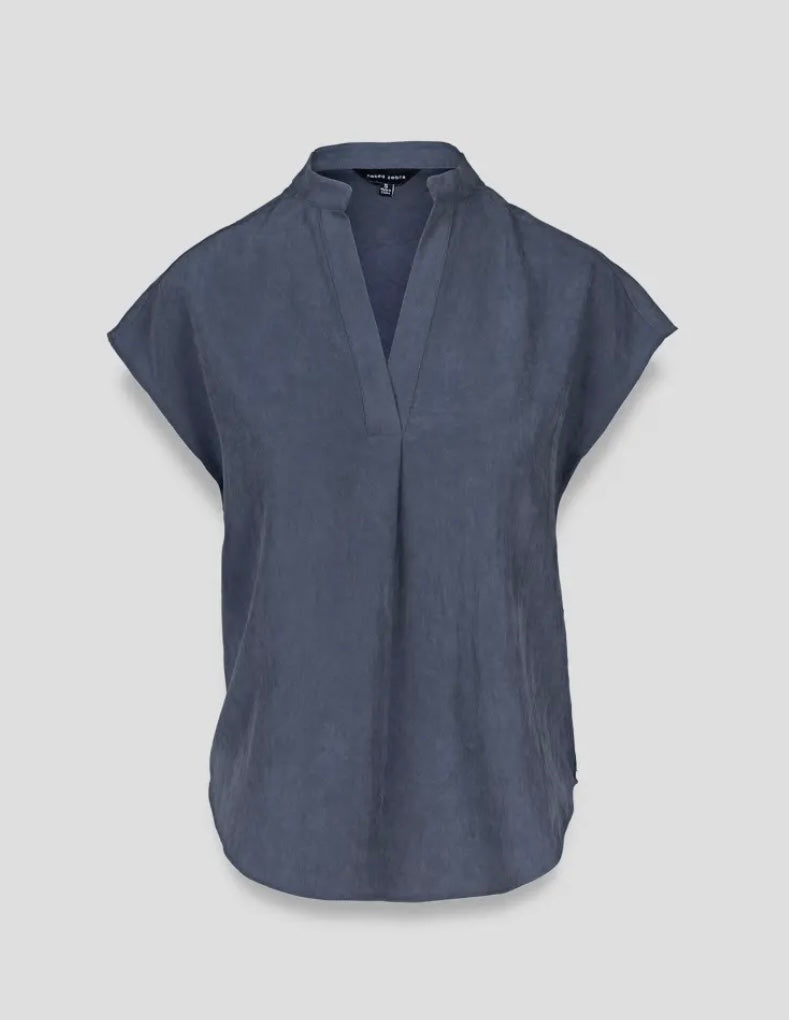 Deep Blue Suede Top