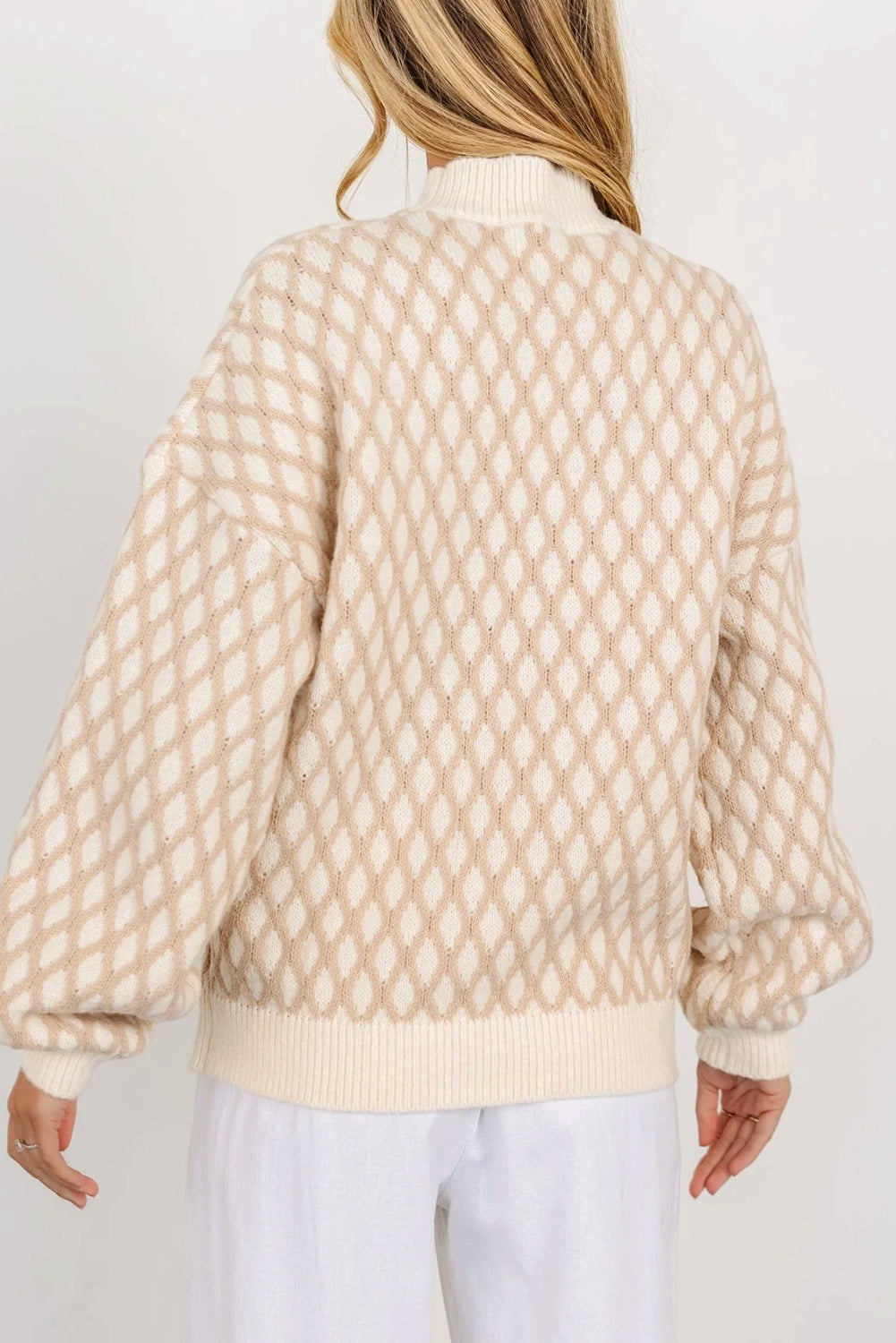 *WEBSITE EXCLUSIVE* Oatmeal Textured Knit Sweater