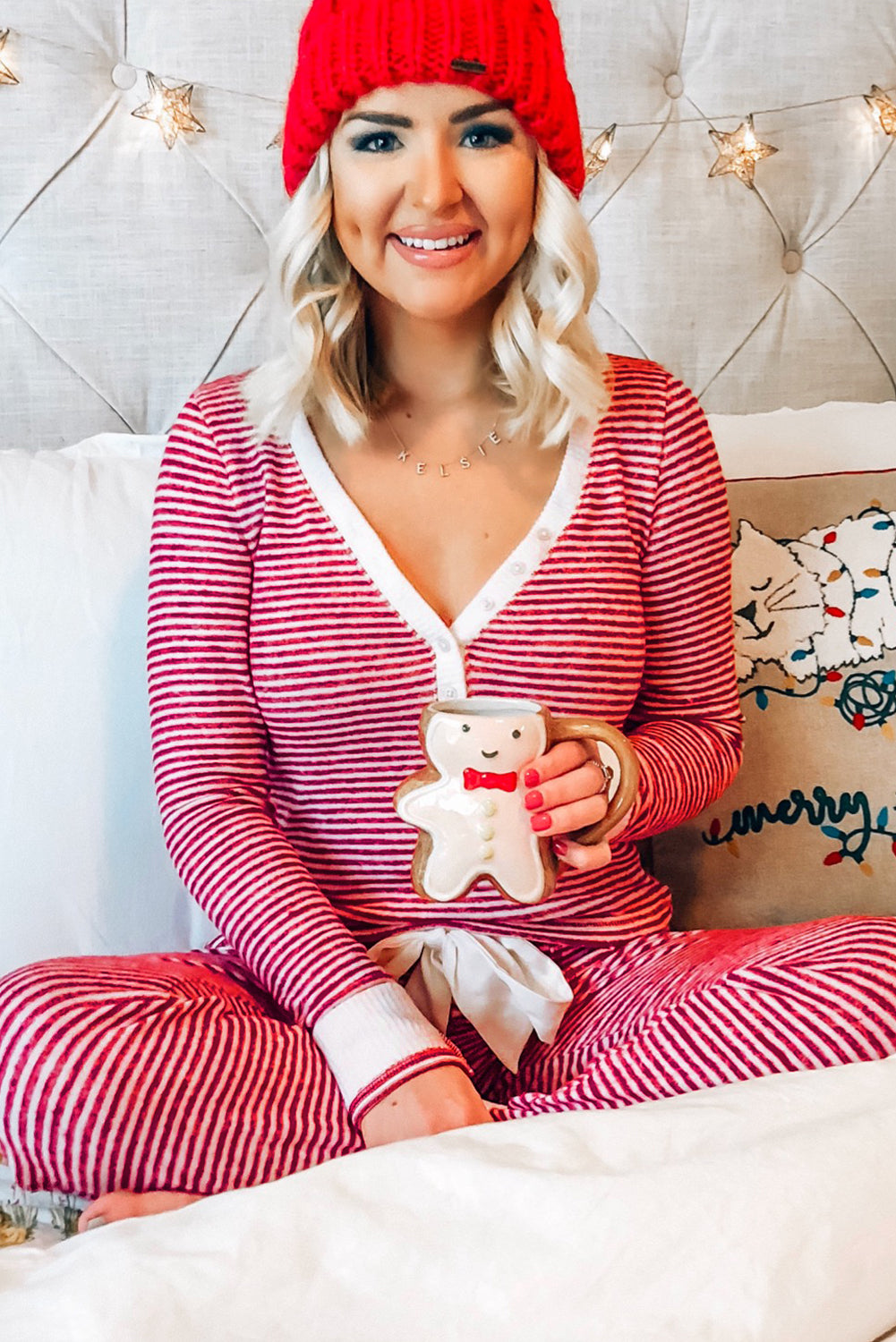 *WEBSITE EXCLUSIVE* Red Stripe Pajama Set