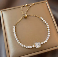 CZ Bracelet with Rounded Center Stone (FW25)