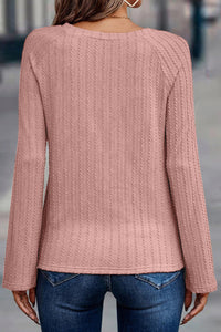 *WEBSITE EXCLUSIVE* Textured Knit Long Sleeve Top