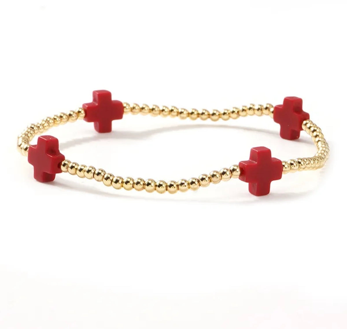 Colorful Cross Beaded Bracelet (FW)