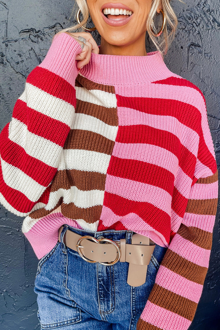 *WEBSITE EXCLUSIVE* Carrie Pink Stripe Sweater