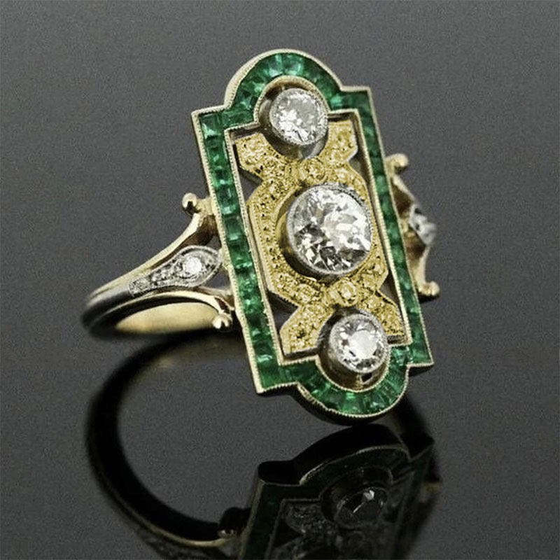 Antique Look Green Ring