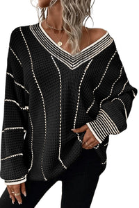 *WEBSITE EXCLUSIVE*  V Neck Loose Tunic Sweater