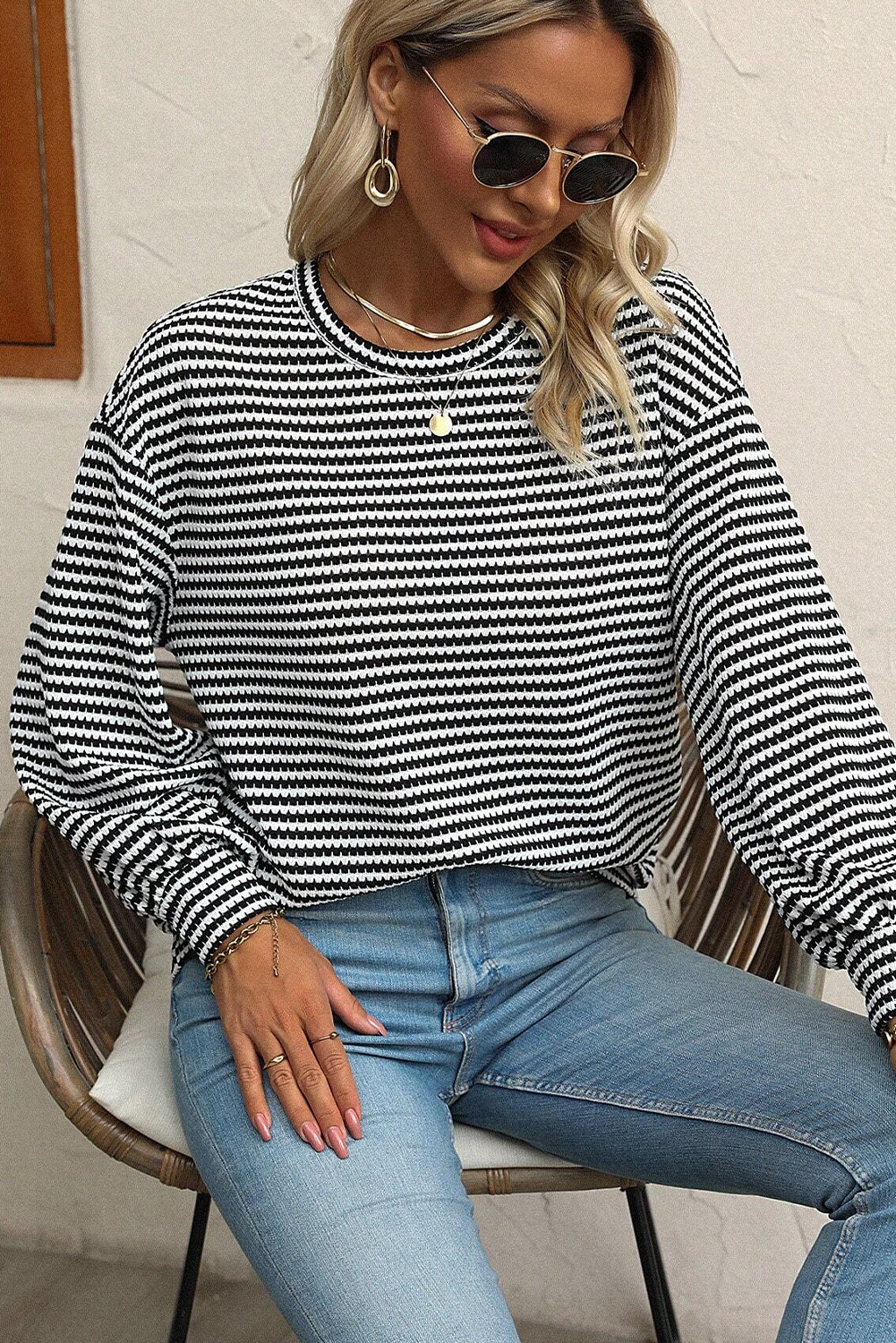 *WEBSITE EXCLUSIVE* Striped Long Sleeve Top