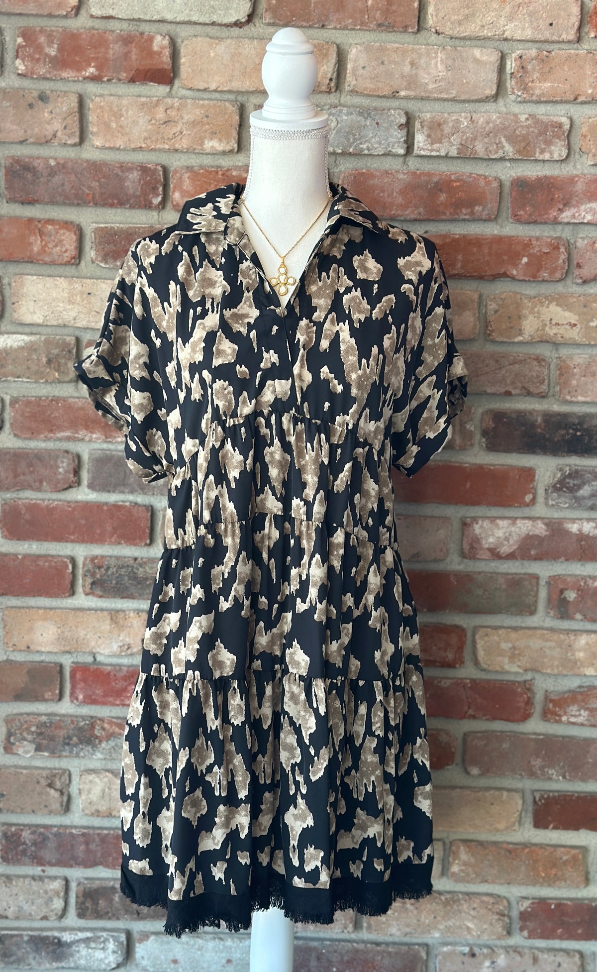 Black Leopard Dress