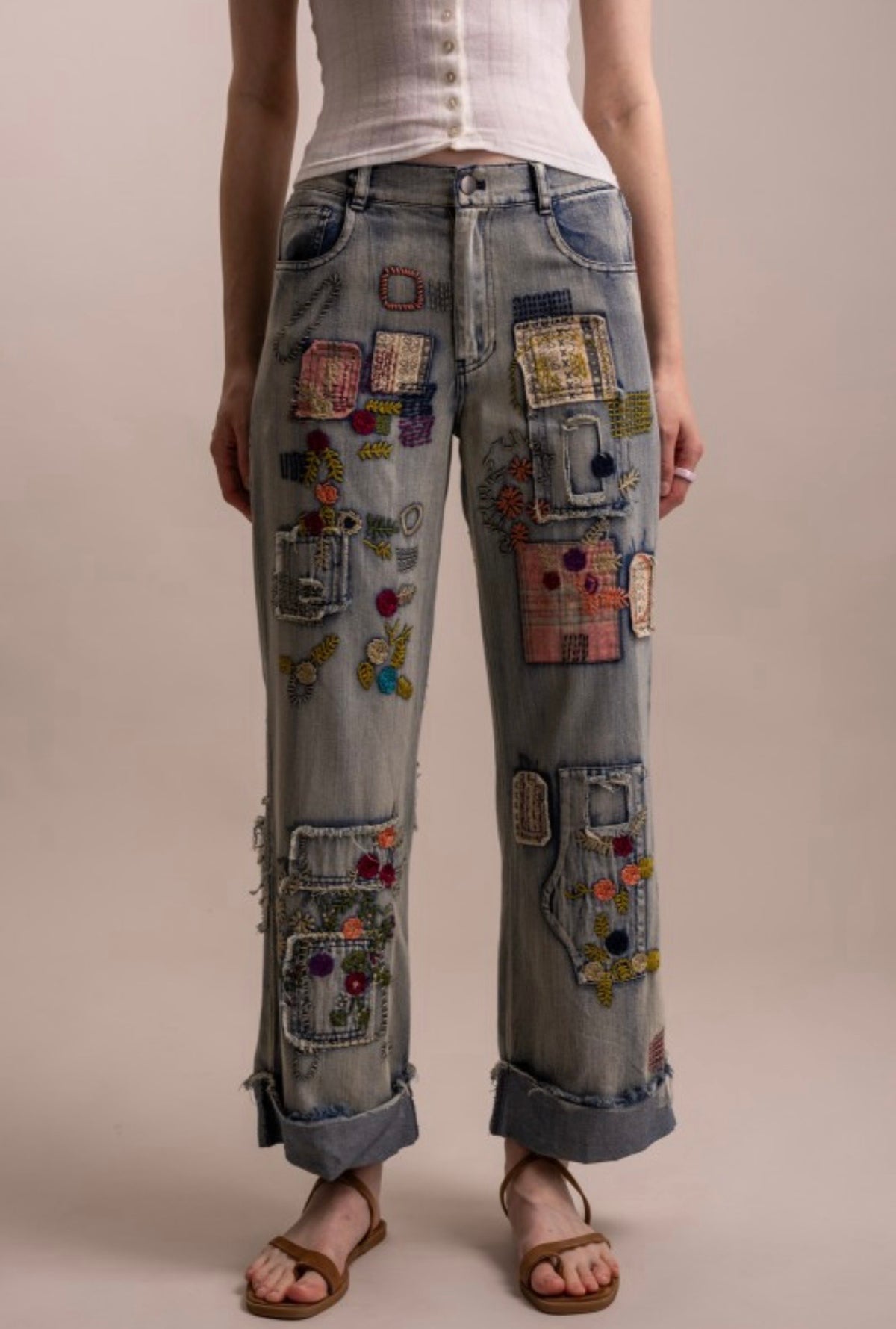 Embroidered Jeans