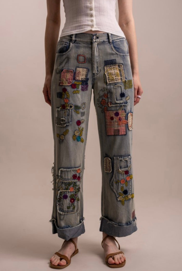 Embroidered Jeans