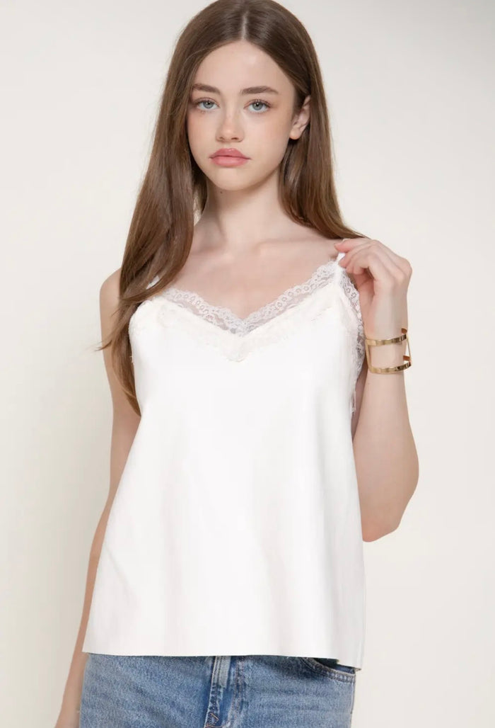 Leather & Lace Tank