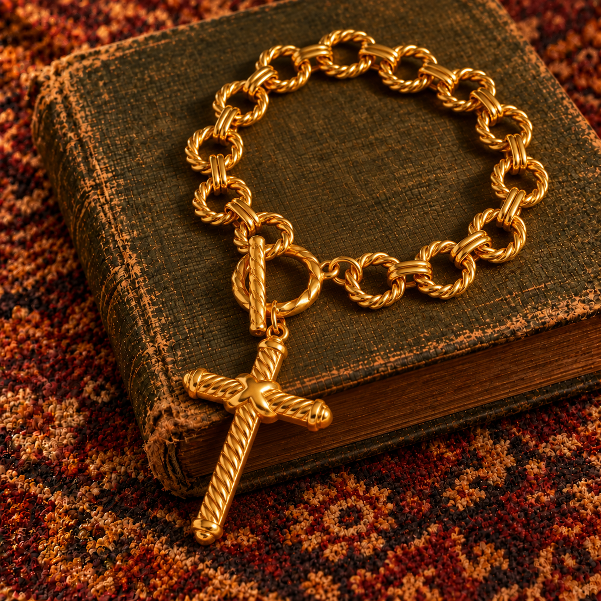 Gold Twisted Rope Bracelet