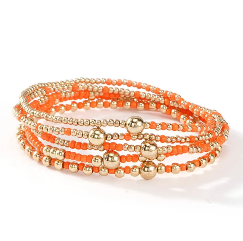 Seed Bead Colorful Bracelet Set