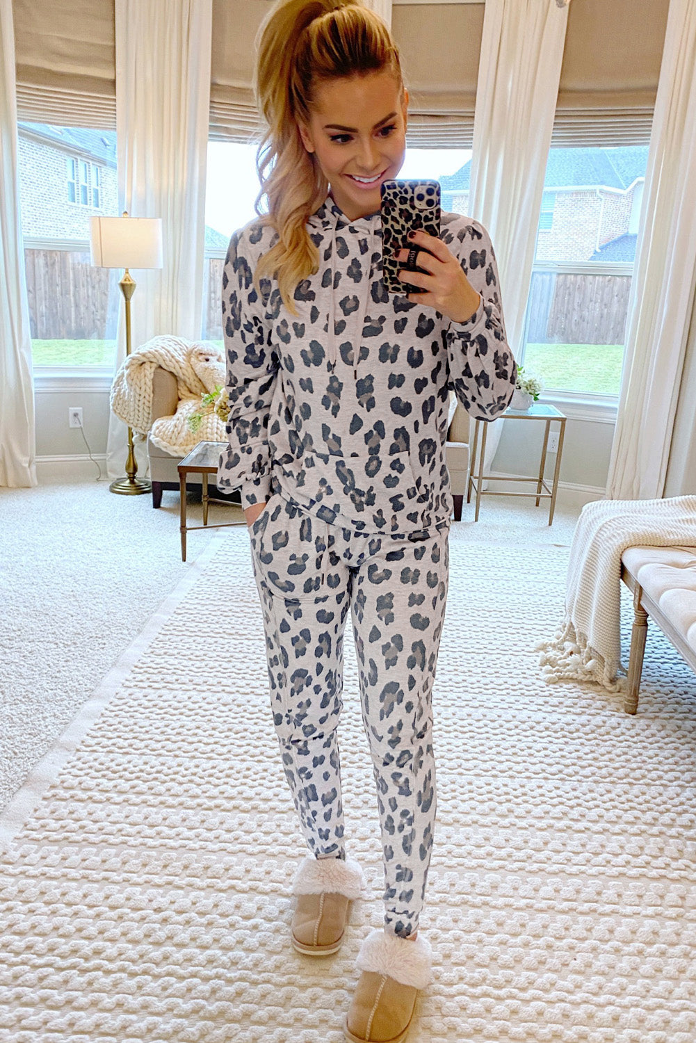 *WEBSITE EXCLUSIVE* Leopard Print Pajama Set