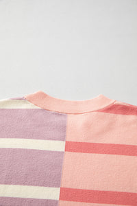 *WEBSITE EXCLUSIVE* Hannah Stripe Exposed Seam Loose Sweatshirts