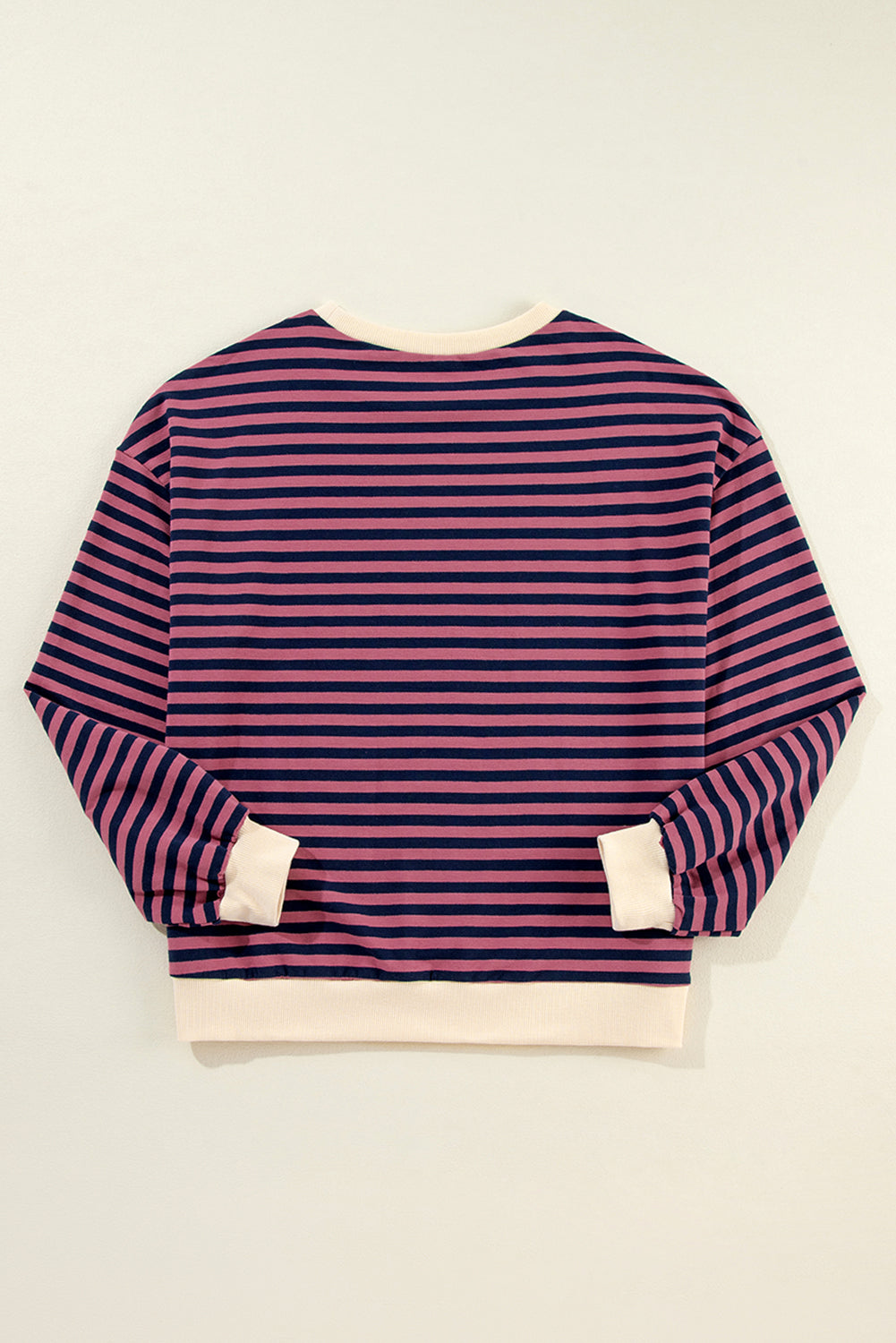 *WEBSITE EXCLUSIVE* Stripe Contrast Edge Oversized Pullover