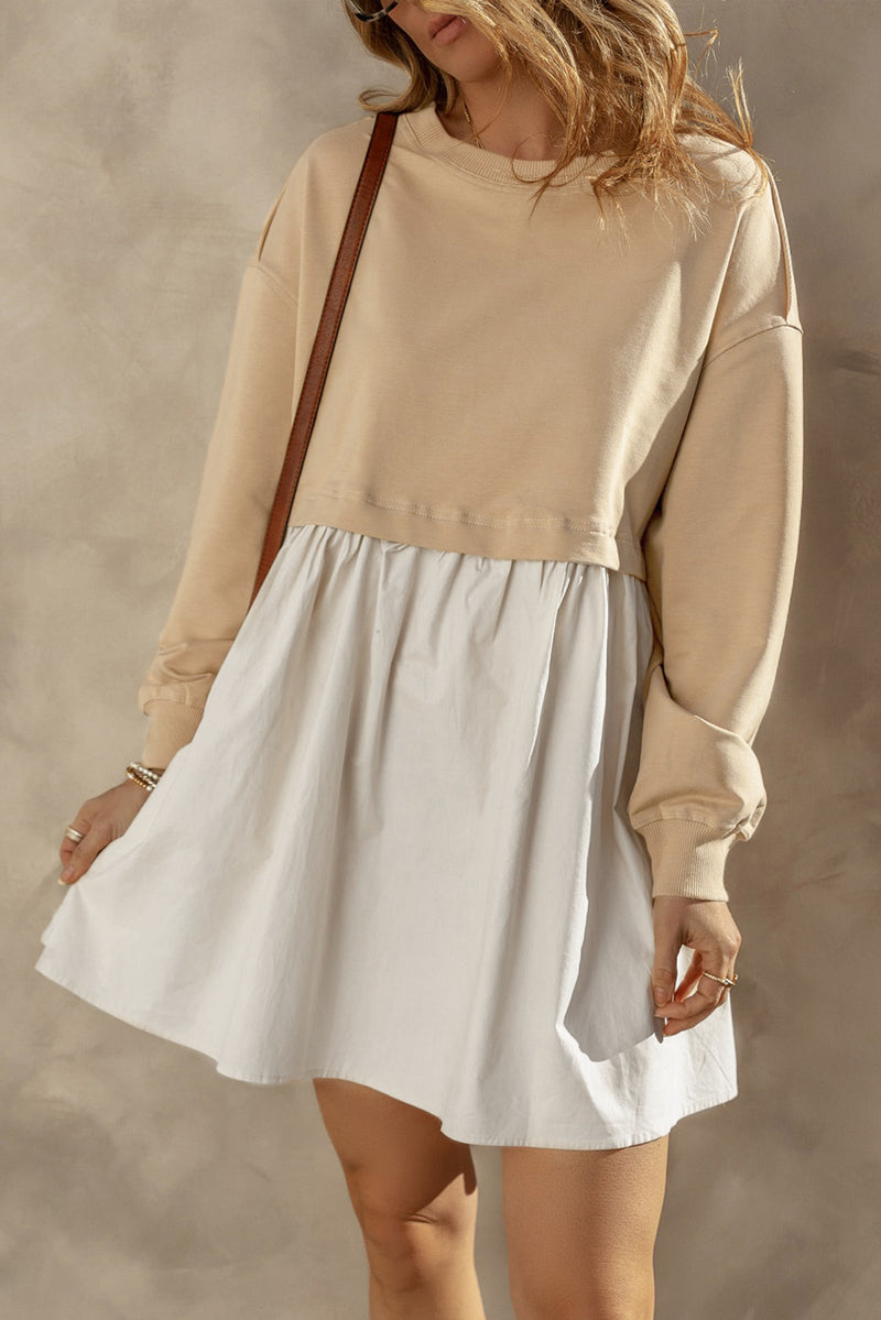 *WEBSITE EXCLUSIVE* Laurel Sweatshirt Flowy Pleated Mini Dress