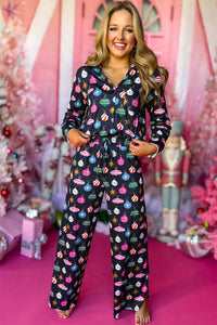 *WEBSITE EXCLUSIVE* Navy Blue Colorful  Christmas Pajamas