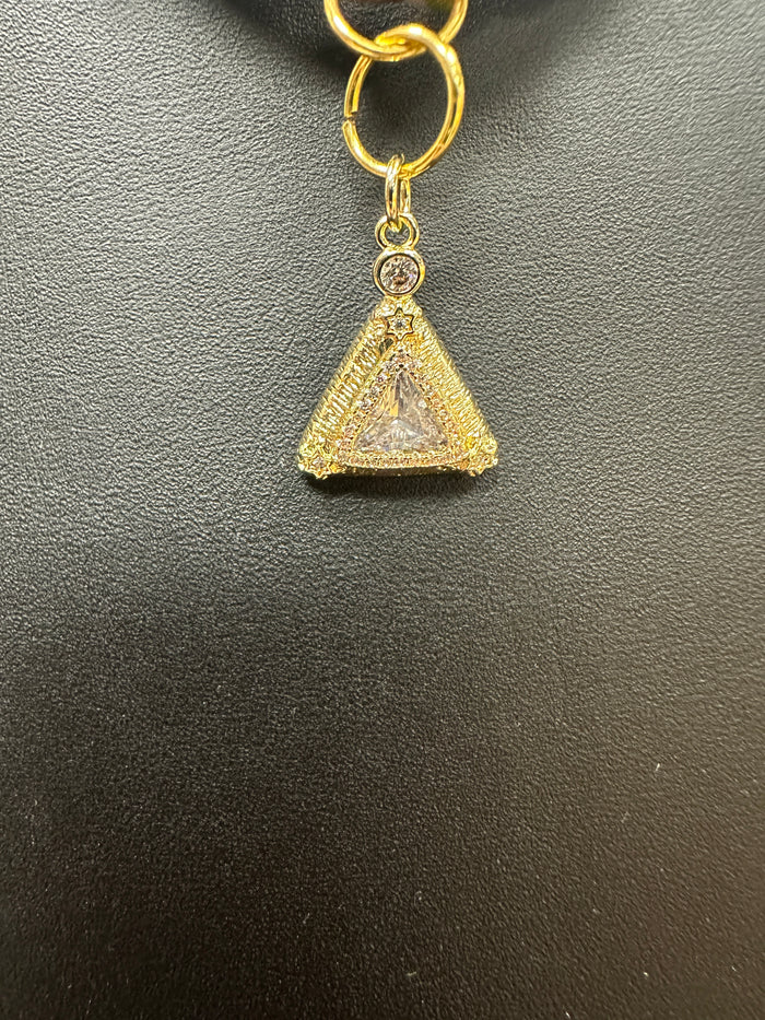 Scarf Necklace with Delta Charm