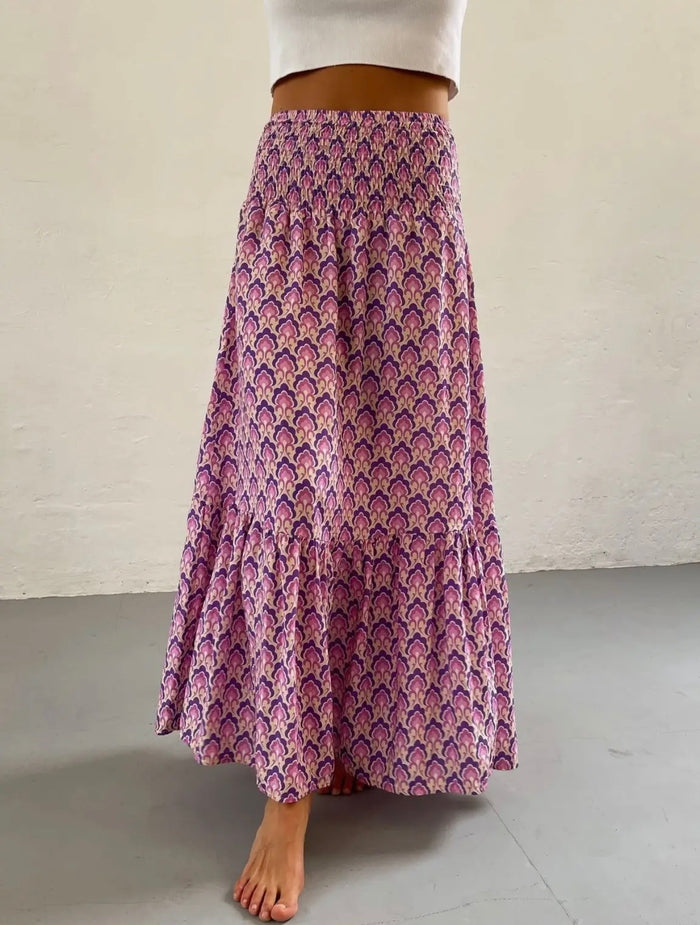 Purple Print Skirt