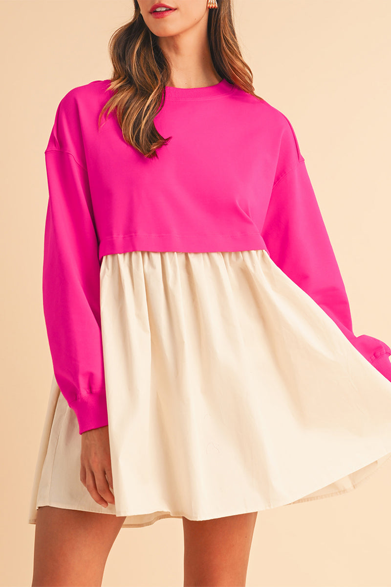 *WEBSITE EXCLUSIVE* Laurel Sweatshirt Flowy Pleated Mini Dress