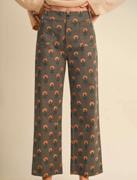 Olive Floral Pants