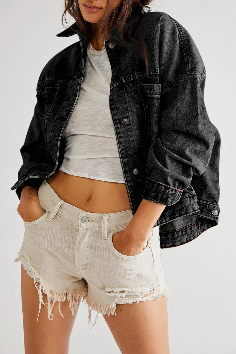 *WEBSITE EXCLUSIVE* Emma Oversized Pocketed Denim Jacket