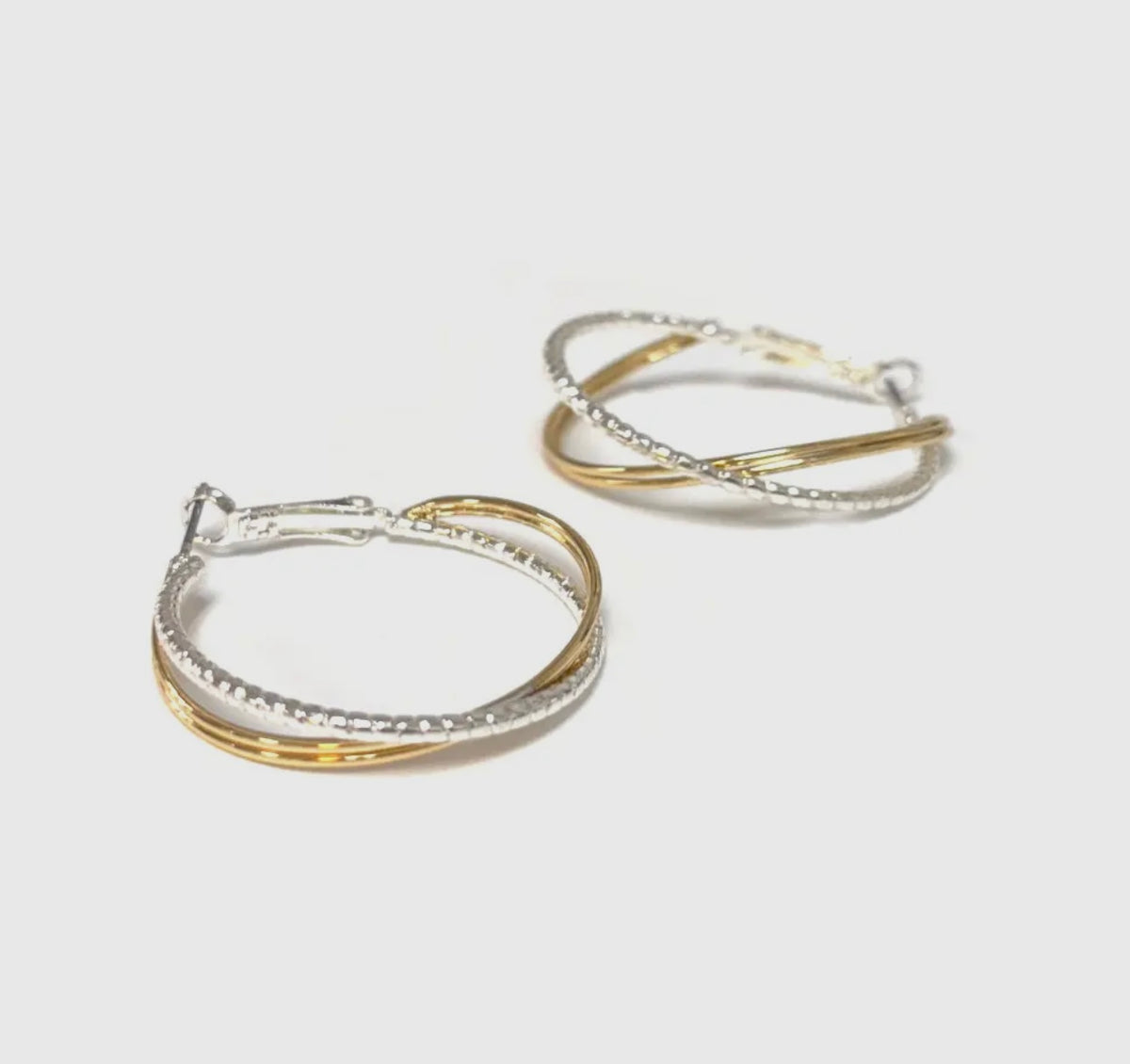 Interlocking Gold & Silver Hoops