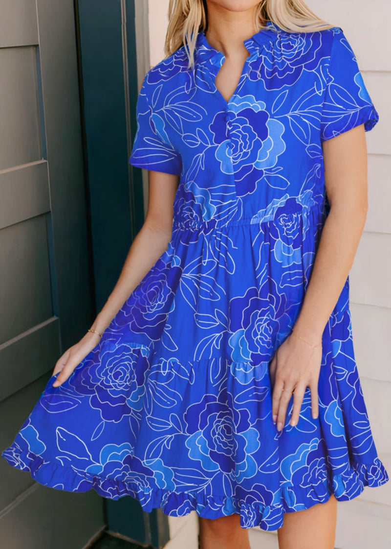 Blue Floral Dress