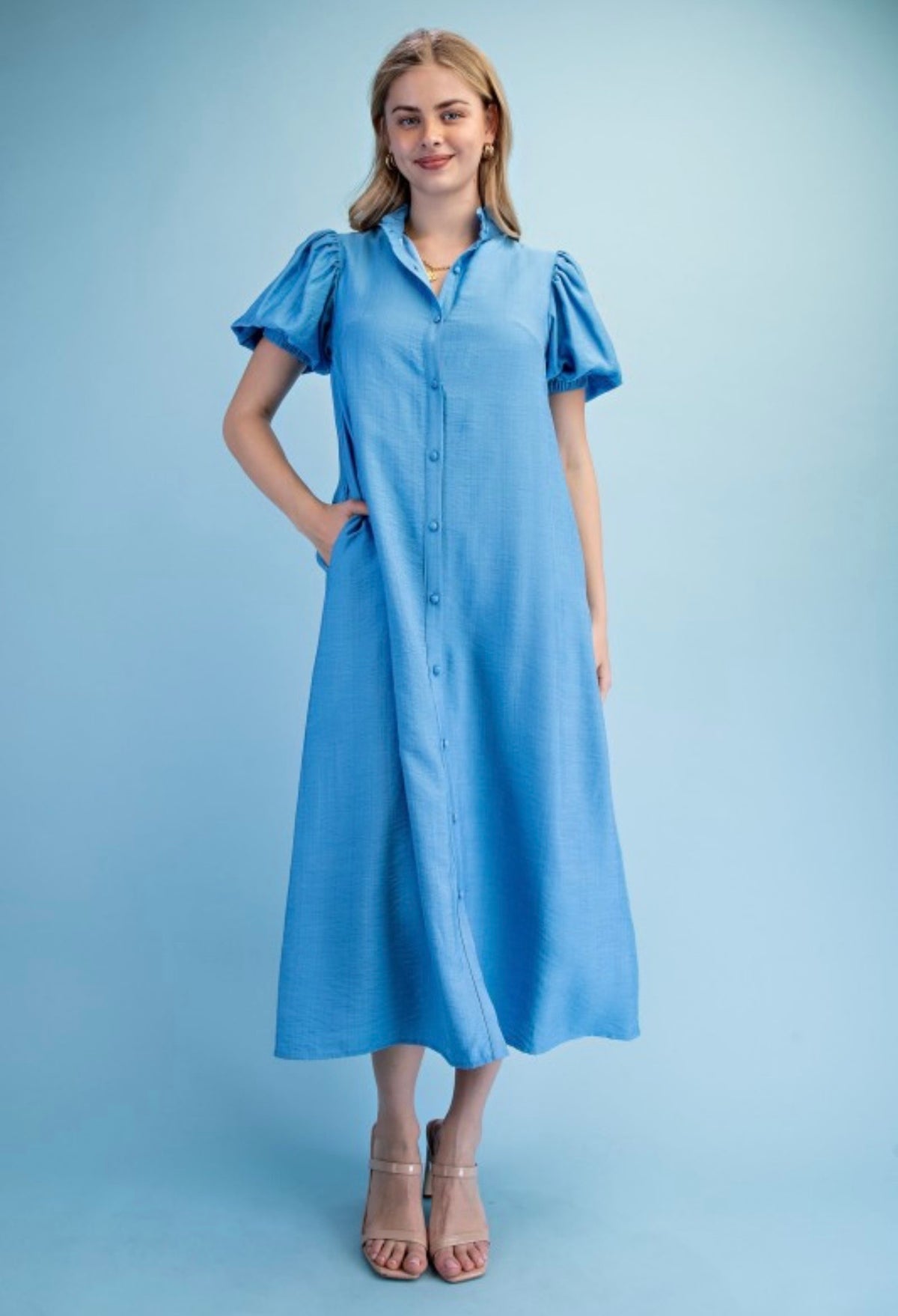 Azure Blue Long Dress