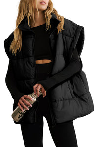 *WEBSITE EXCLUSIVE*  Spencer Black Oversized Puffer Vest