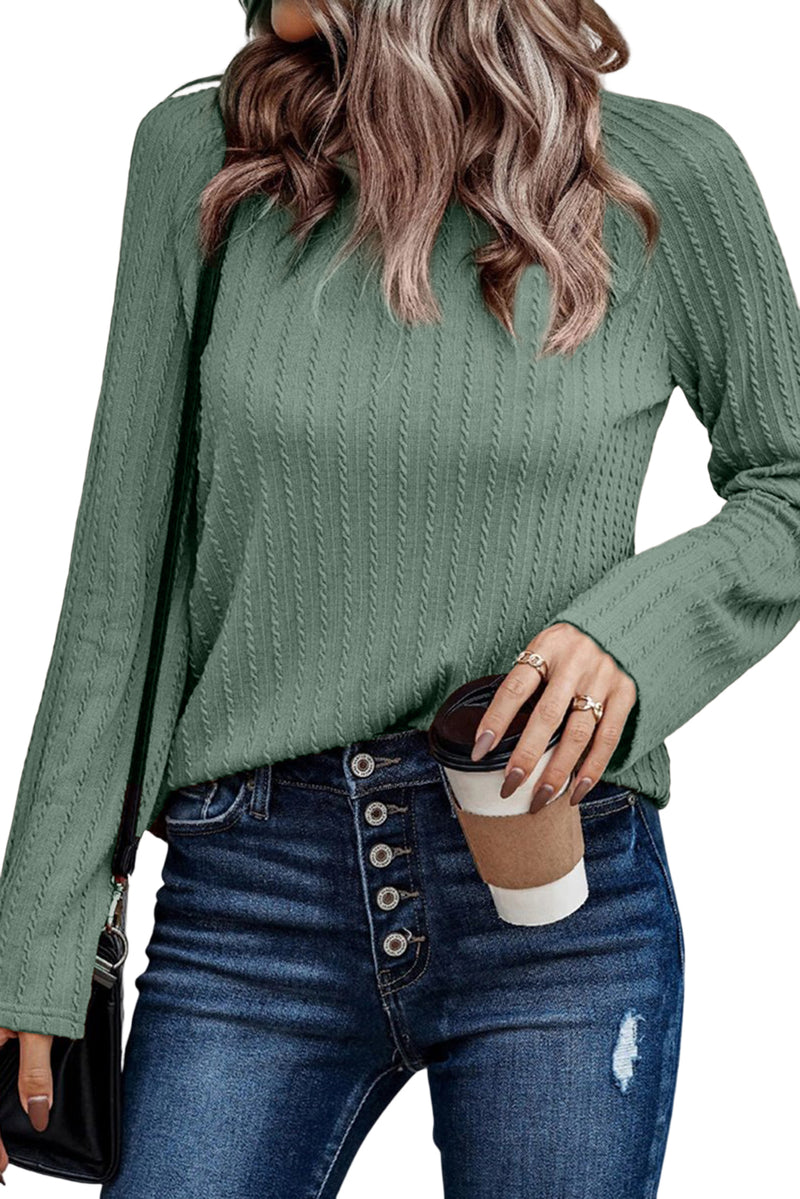 *WEBSITE EXCLUSIVE* Textured Knit Long Sleeve Top