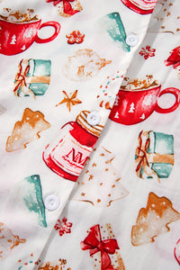 *WEBSITE EXCLUSIVE* White Christmas Pattern Pajama Set