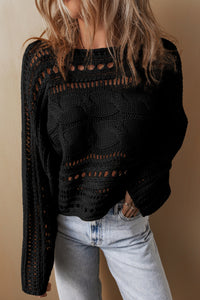 *WEBSITE EXCLUSIVE* Isabella Black Cropped Sweater