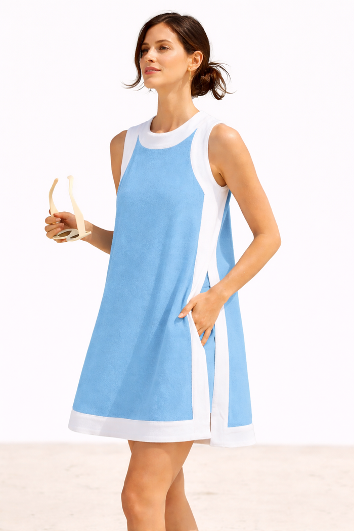 Light Blue & White Short Set