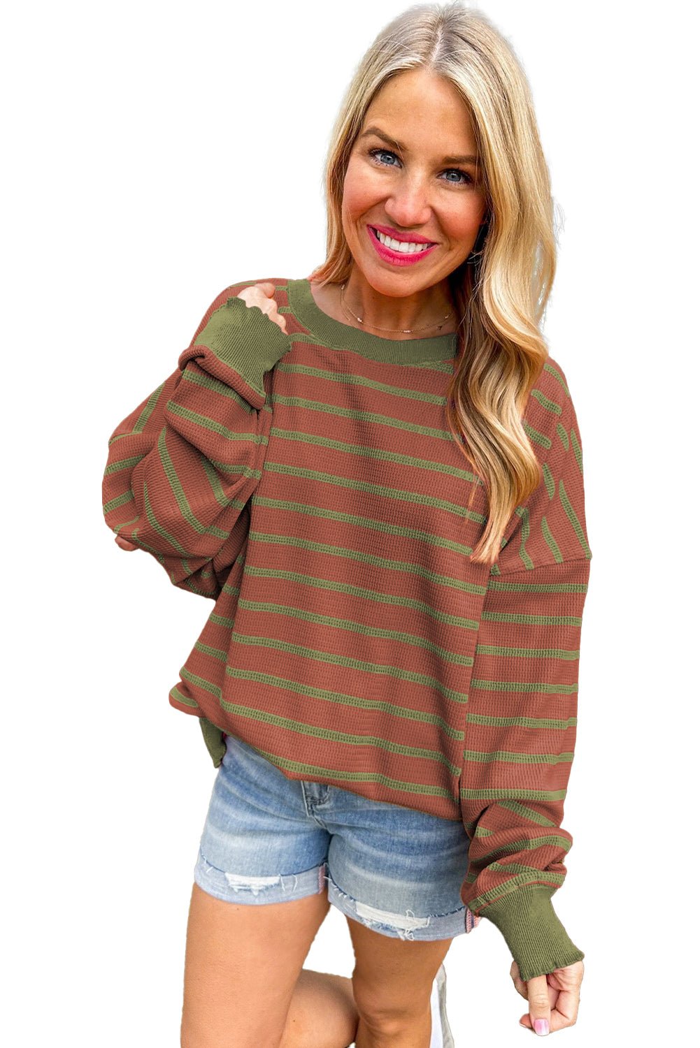 *WEBSITE EXCLUSIVE* Birdie Stripe Loose Sweater