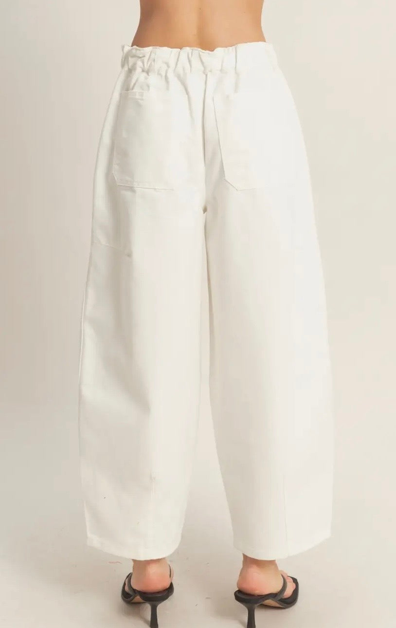 White Drawstring Pants