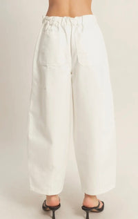 White Drawstring Pants