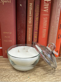 Old Soul Candle Co. Clear Dish with Lid Candle: Prosecco & Raspberries