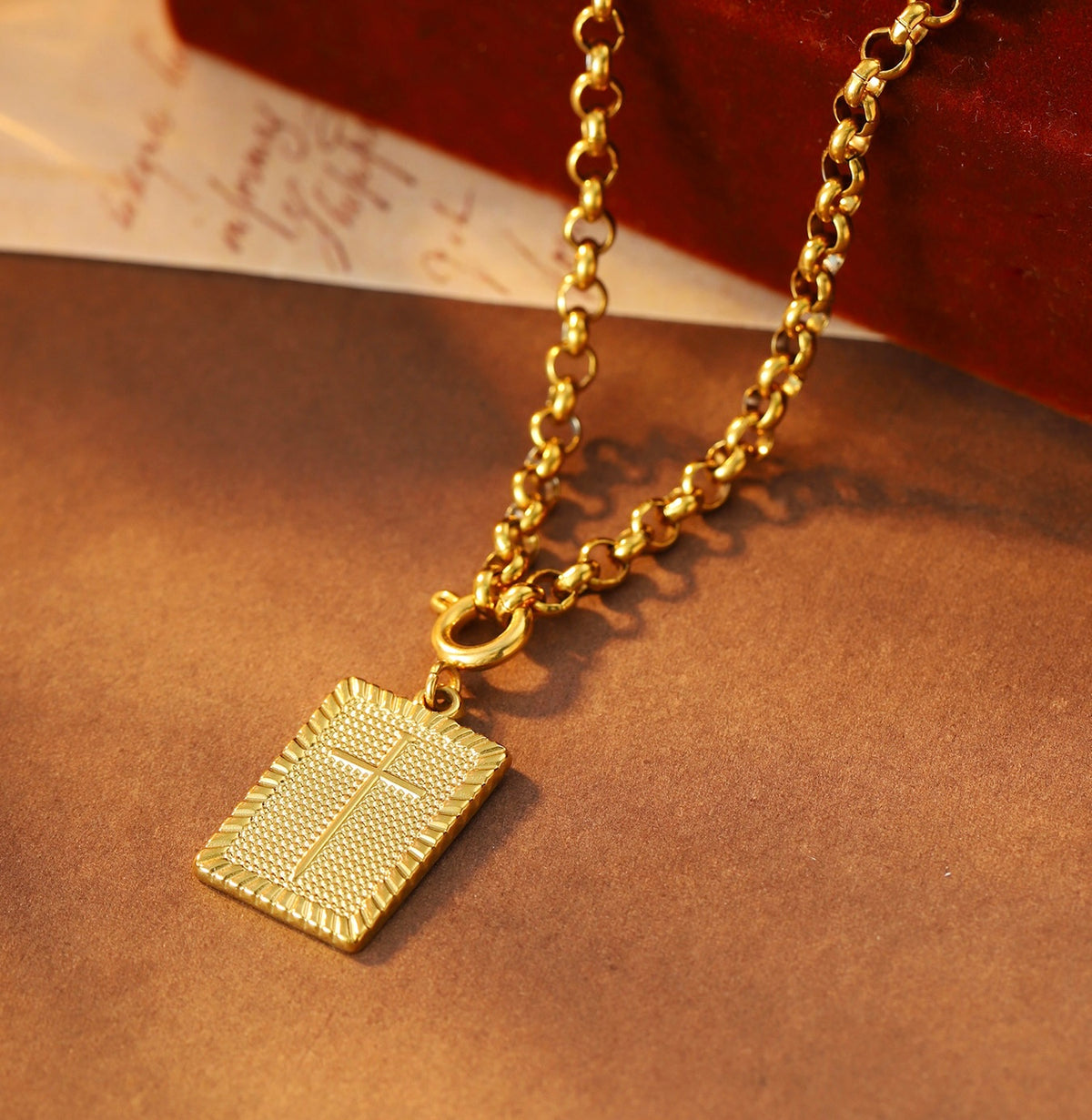 Gold Front Closure Necklace