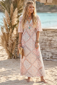 Patchwork Boho Maxi Dress