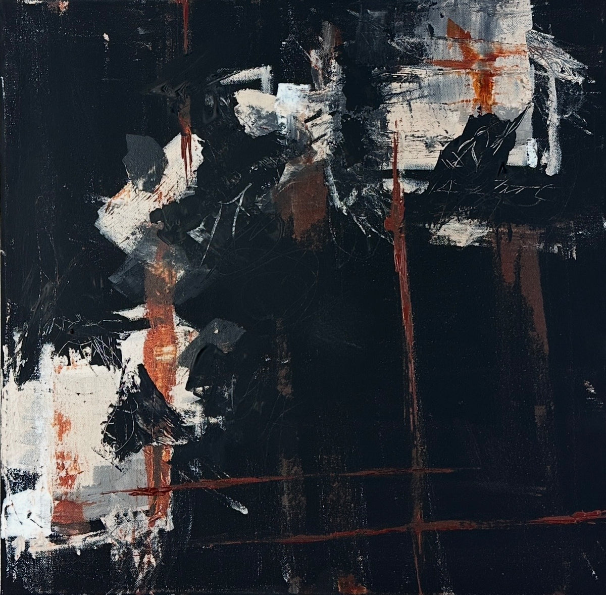 “Black Study” Framed Original Painting