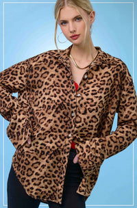 Leopard Button Up Blouse