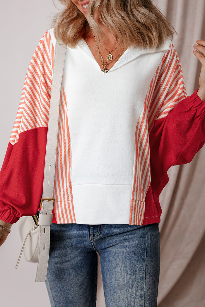 *WEBSITE EXCLUSIVE* Striped Oversized Sweatshirt