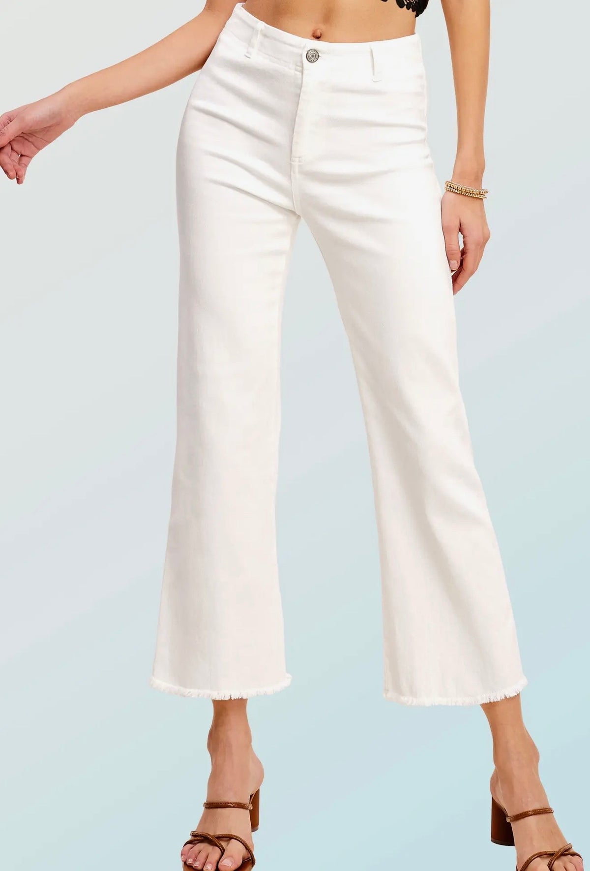 Off White Cropped Pants