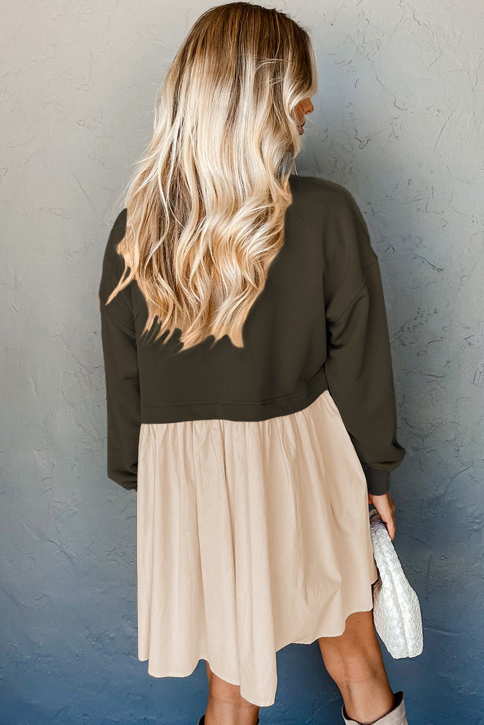 *WEBSITE EXCLUSIVE* Laurel Sweatshirt Flowy Pleated Mini Dress