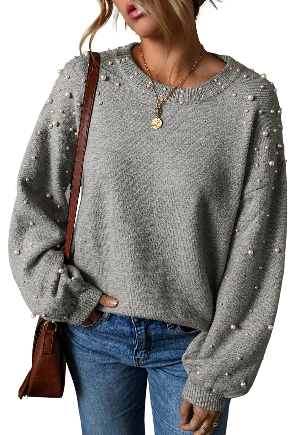 *WEBSITE EXCLUSIVE* Pearl Round Neck Sweater (New Colors!)