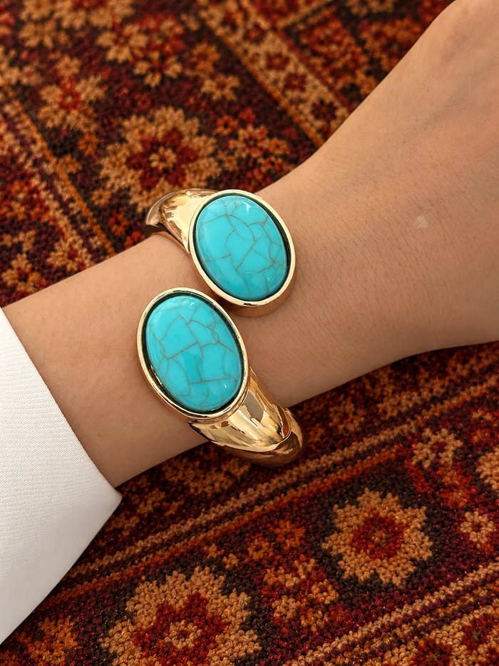 Turquoise Inlay Cuff Bracelet